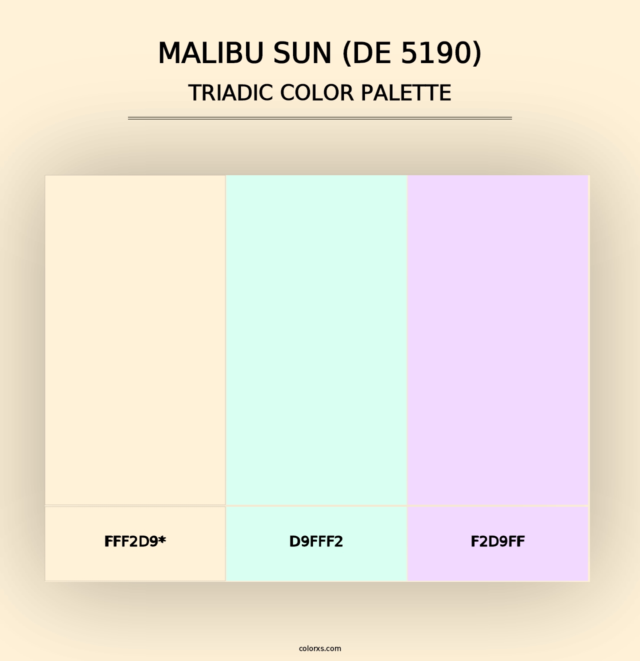 Malibu Sun (DE 5190) - Triadic Color Palette