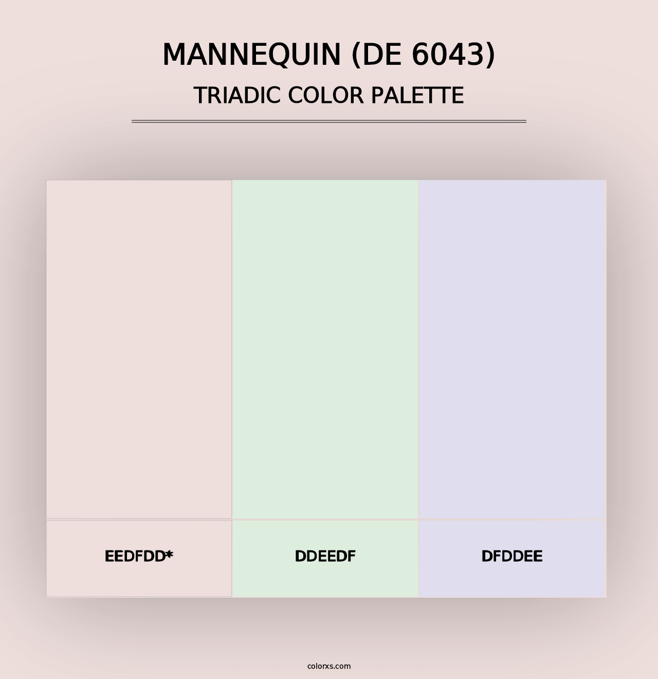 Mannequin (DE 6043) - Triadic Color Palette