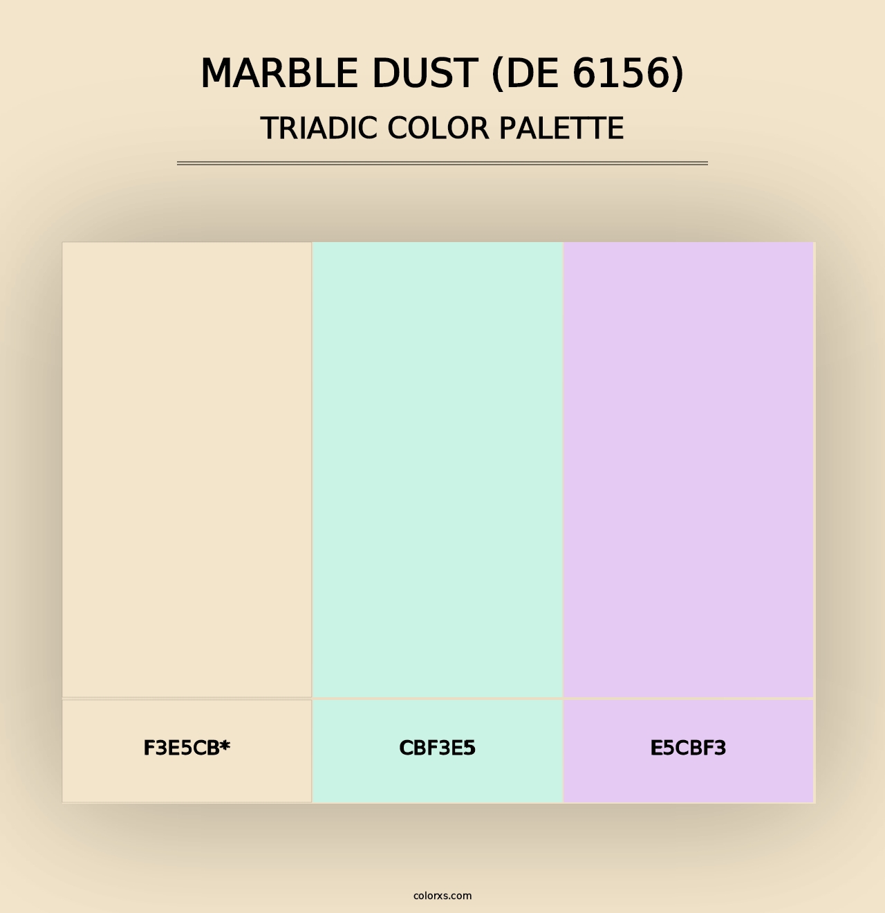 Marble Dust (DE 6156) - Triadic Color Palette