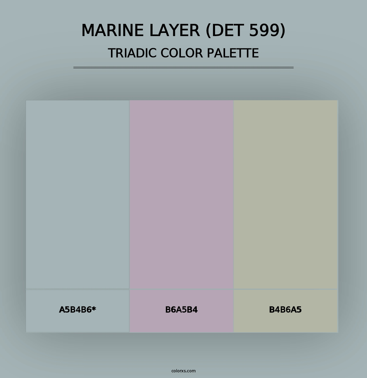 Marine Layer (DET 599) - Triadic Color Palette