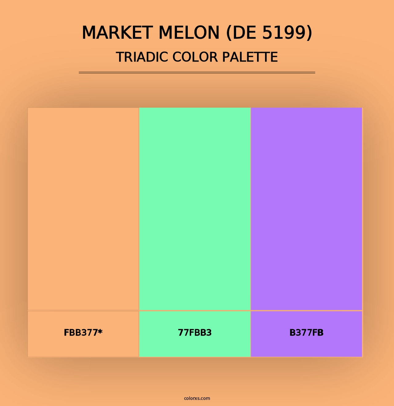 Market Melon (DE 5199) - Triadic Color Palette