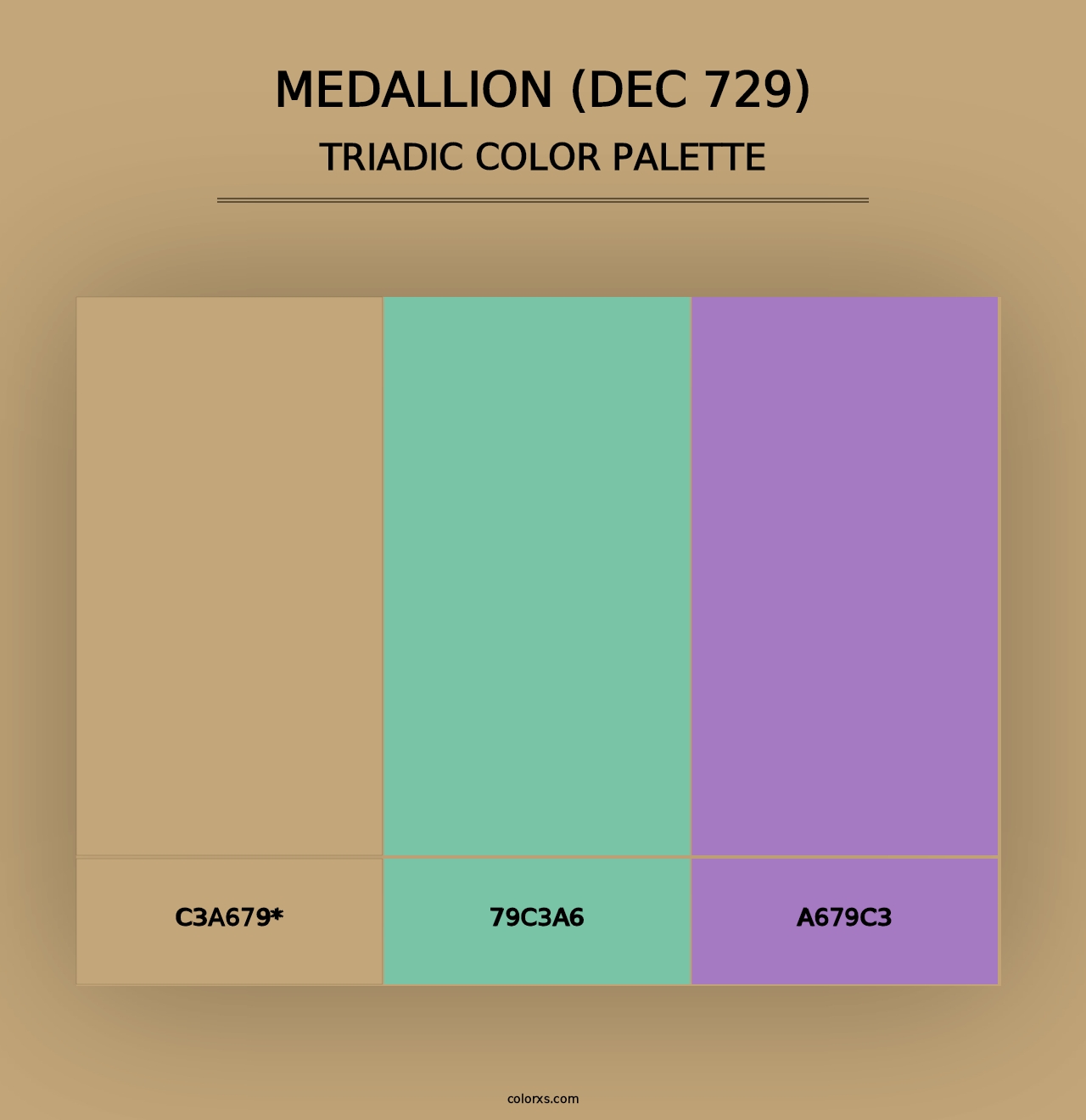 Medallion (DEC 729) - Triadic Color Palette