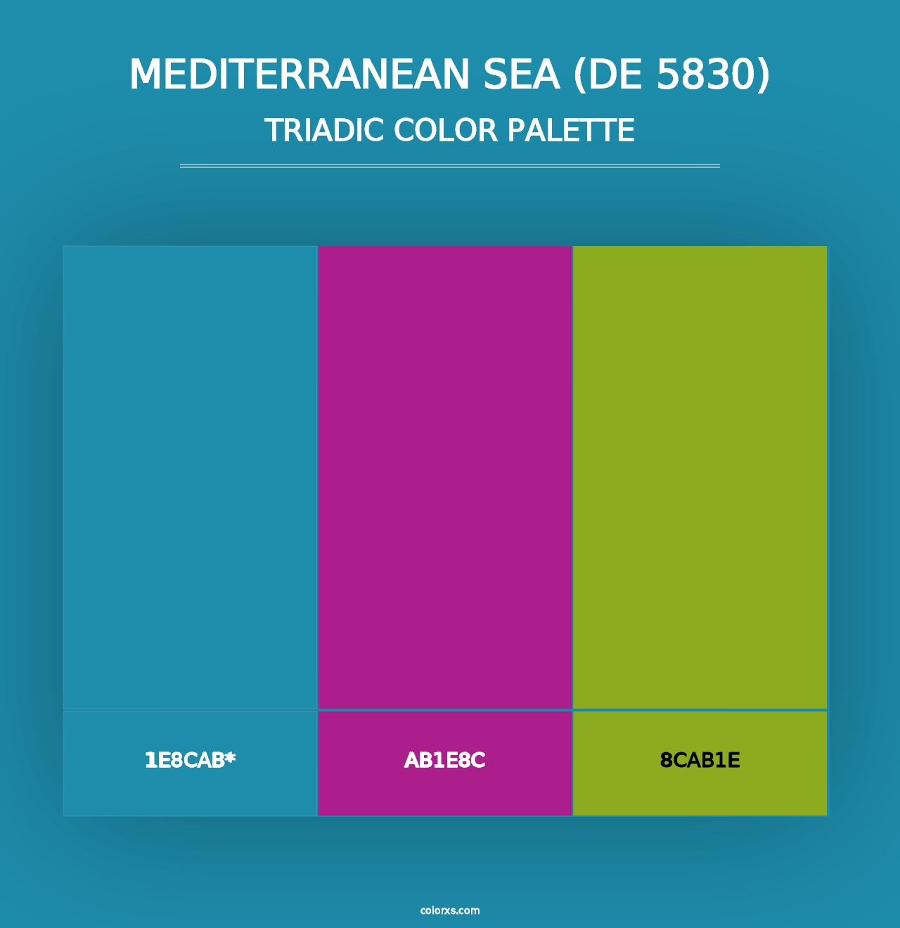 Mediterranean Sea (DE 5830) - Triadic Color Palette