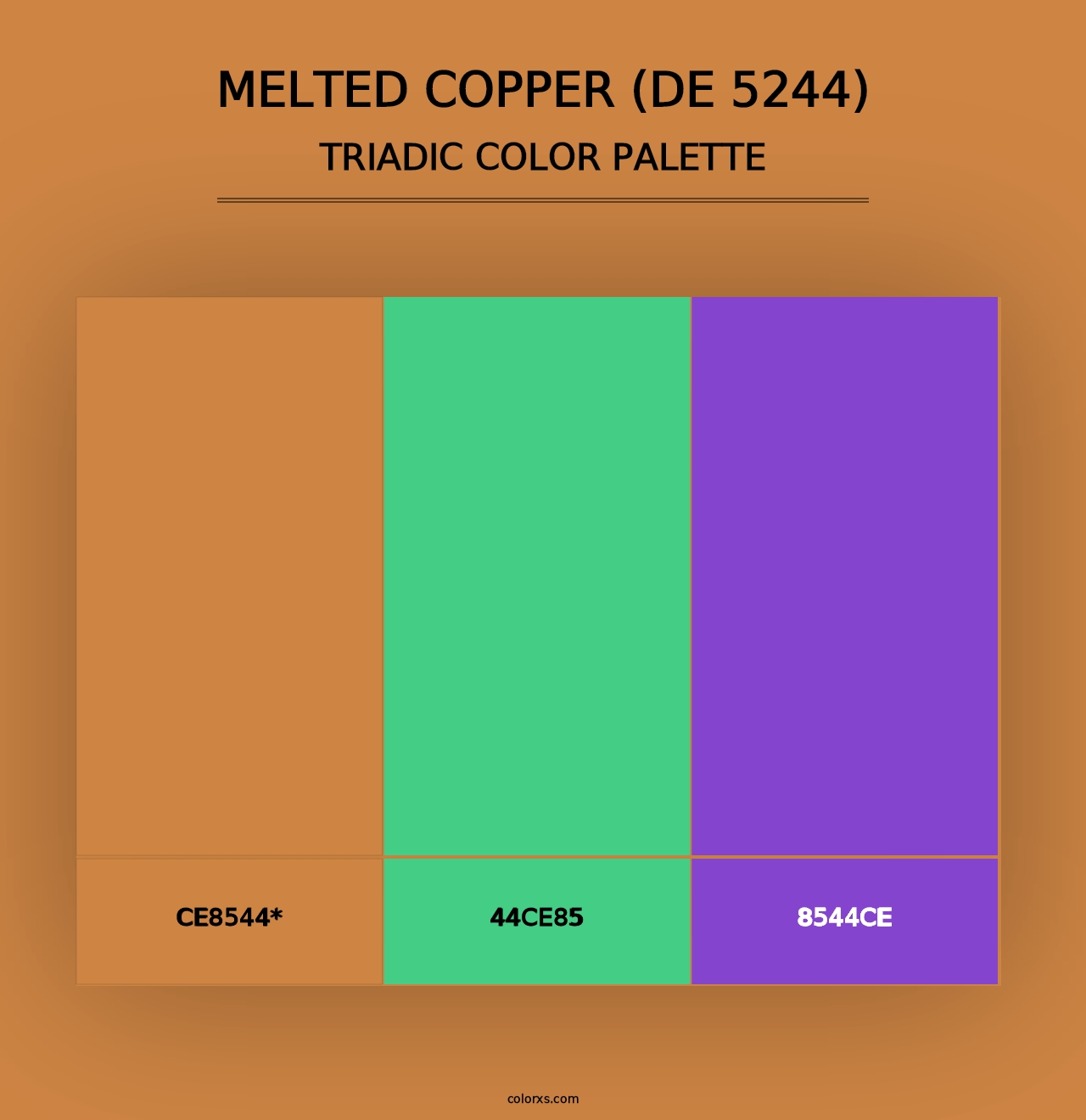 Melted Copper (DE 5244) - Triadic Color Palette