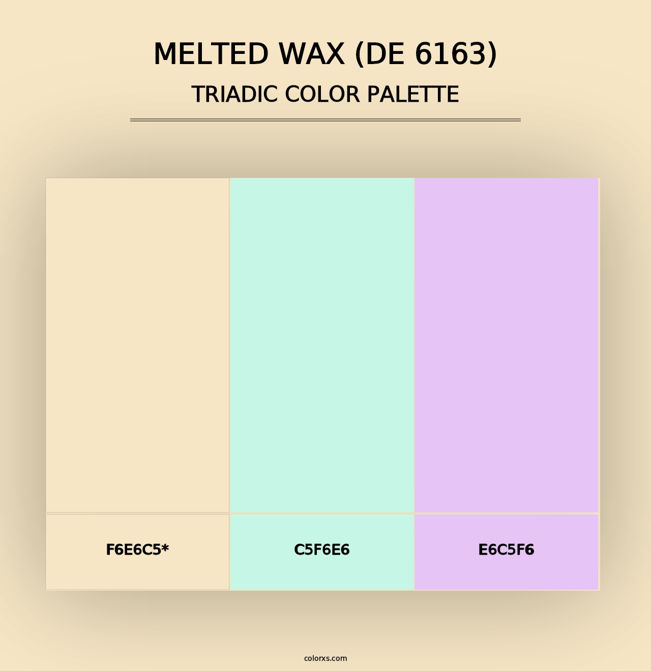 Melted Wax (DE 6163) - Triadic Color Palette