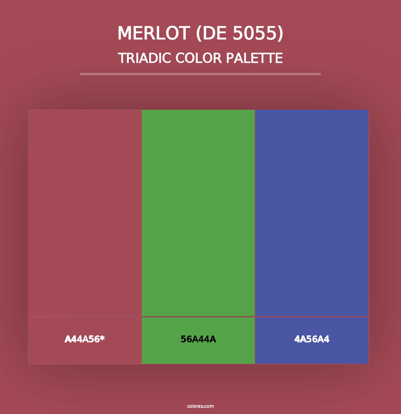 Merlot (DE 5055) - Triadic Color Palette