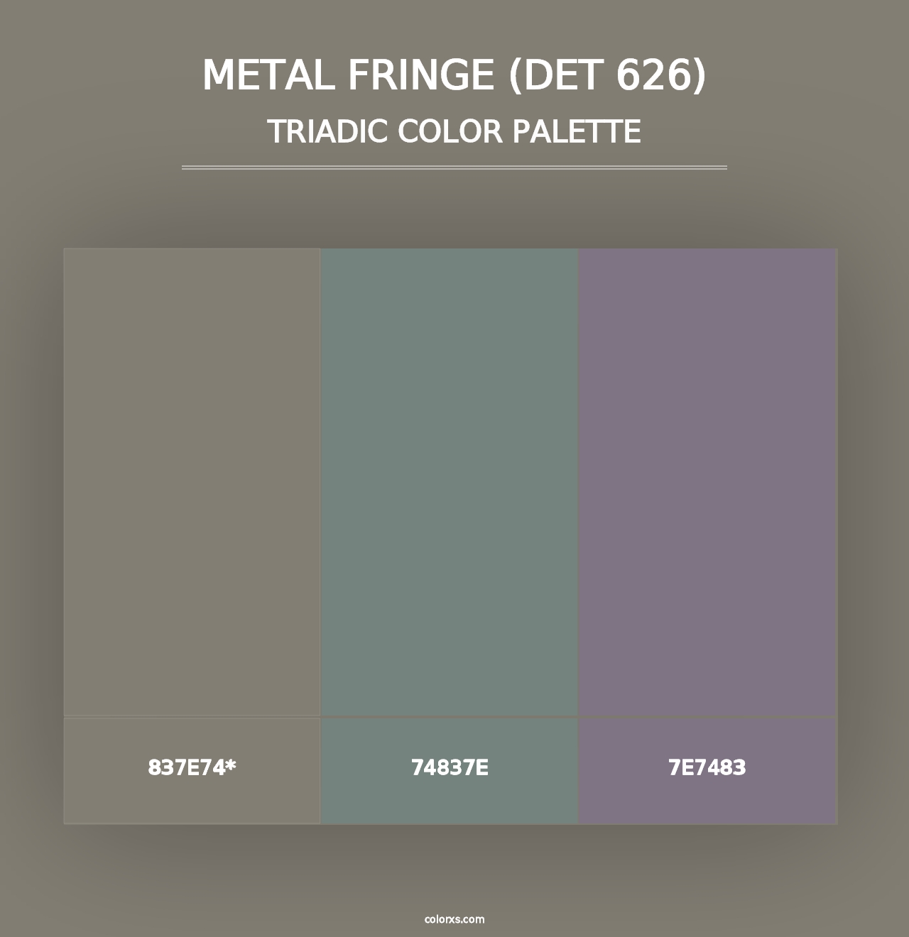 Metal Fringe (DET 626) - Triadic Color Palette