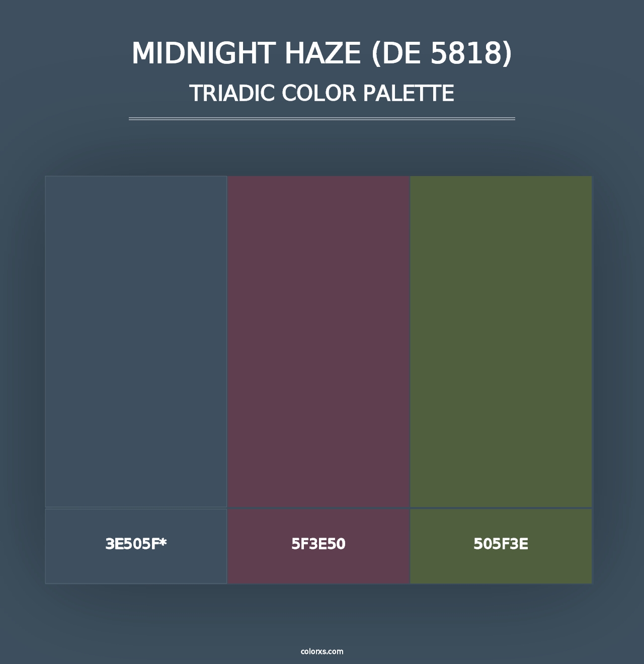 Midnight Haze (DE 5818) - Triadic Color Palette