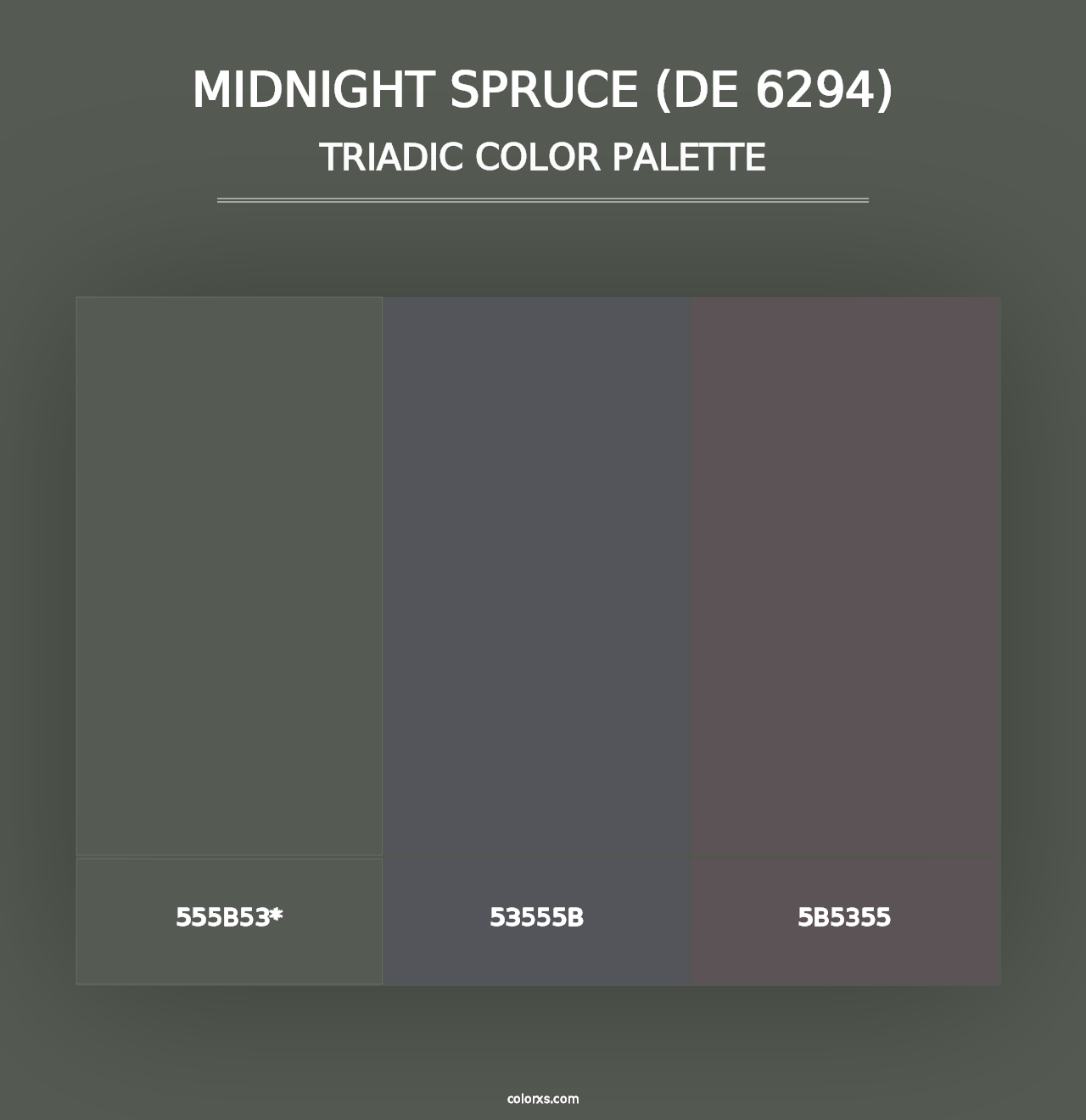 Midnight Spruce (DE 6294) - Triadic Color Palette