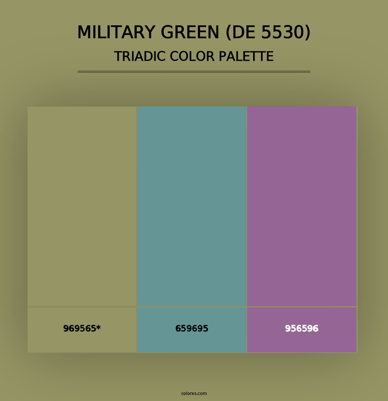 Military Green (DE 5530) - Triadic Color Palette