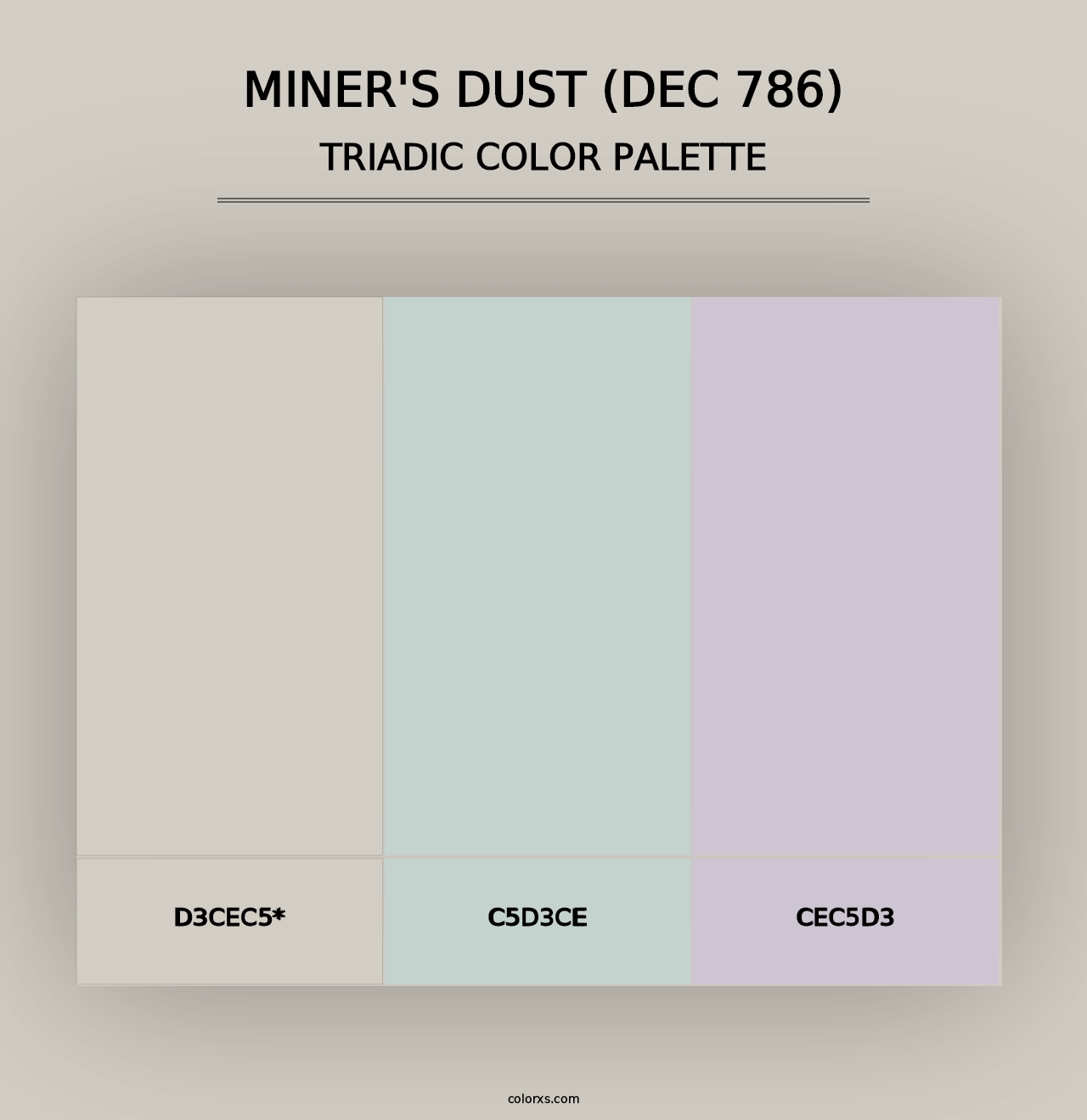 Miner's Dust (DEC 786) - Triadic Color Palette