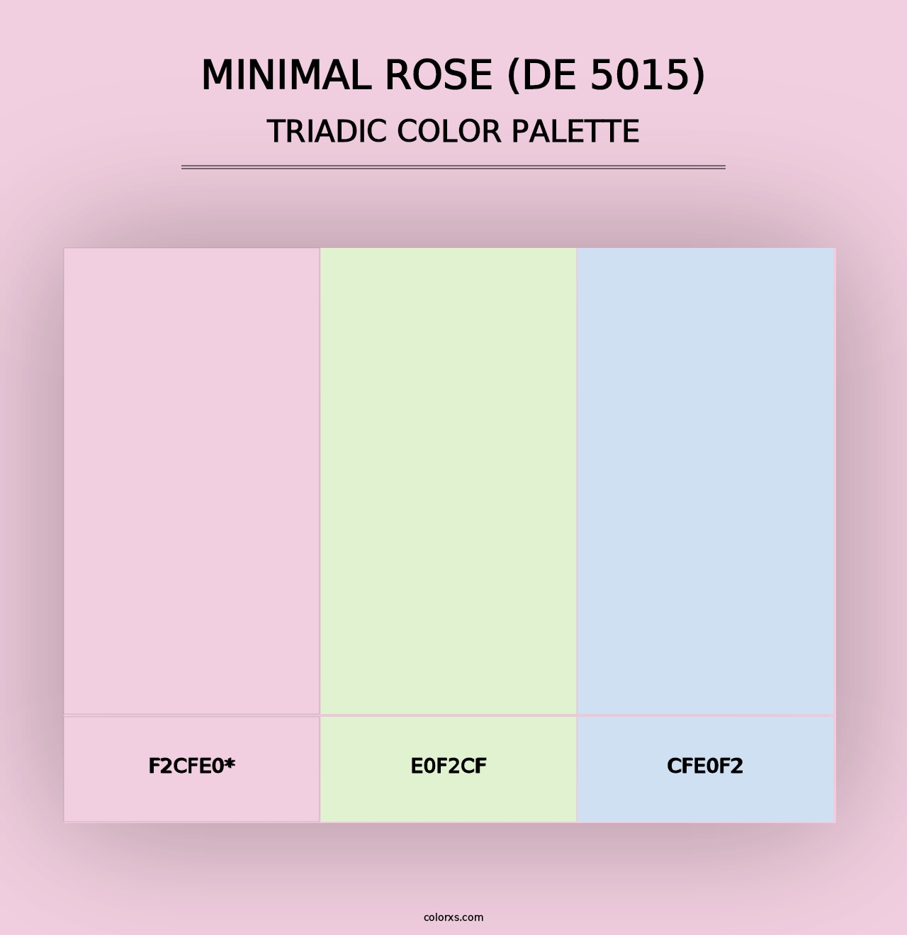 Minimal Rose (DE 5015) - Triadic Color Palette