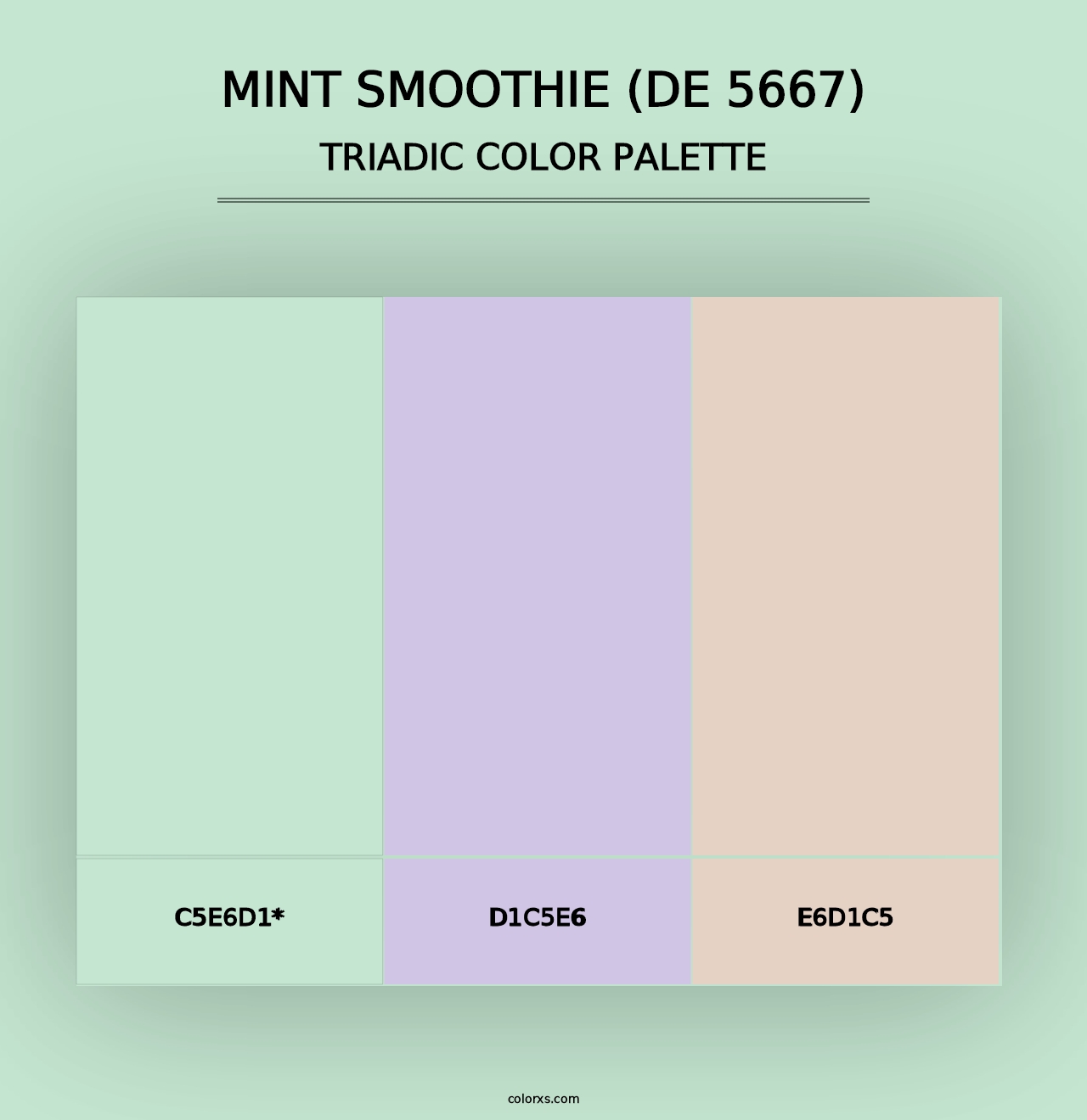 Mint Smoothie (DE 5667) - Triadic Color Palette