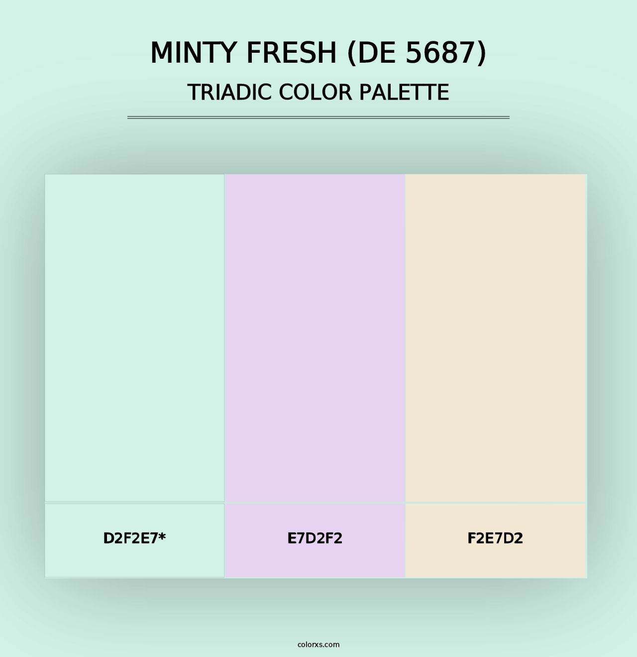 Minty Fresh (DE 5687) - Triadic Color Palette