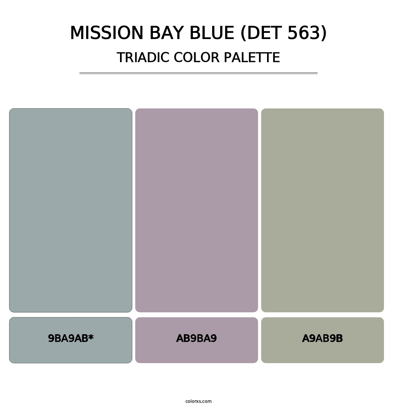 Mission Bay Blue (DET 563) - Triadic Color Palette