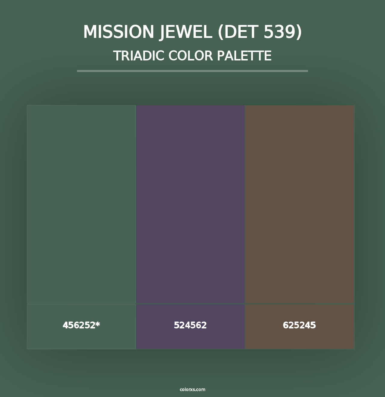 Mission Jewel (DET 539) - Triadic Color Palette