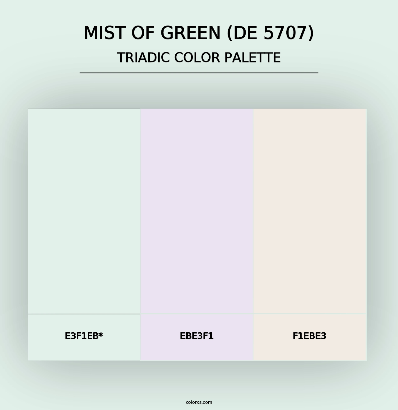 Mist of Green (DE 5707) - Triadic Color Palette