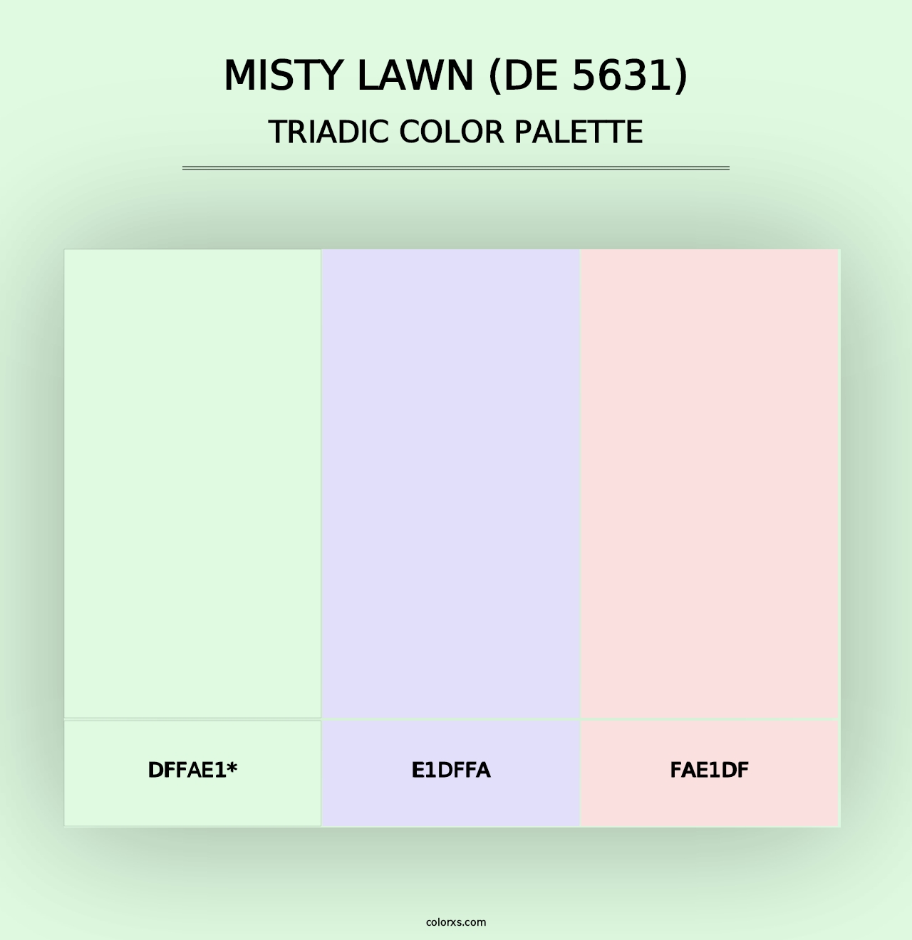 Misty Lawn (DE 5631) - Triadic Color Palette