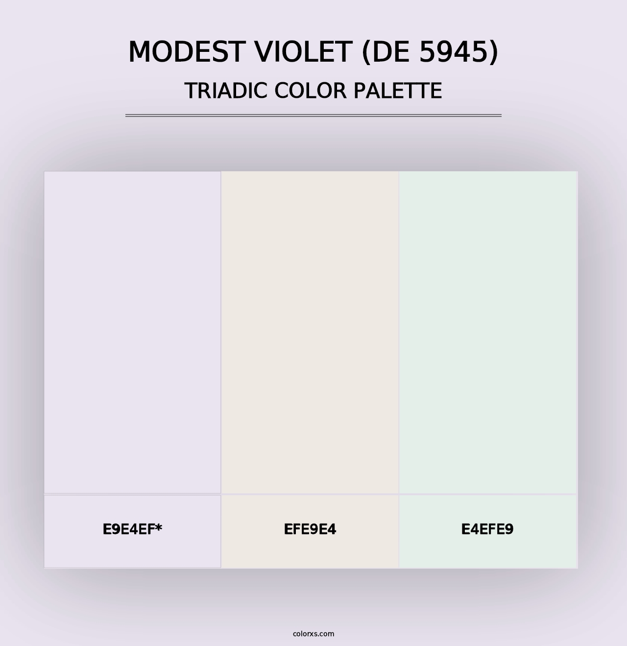 Modest Violet (DE 5945) - Triadic Color Palette