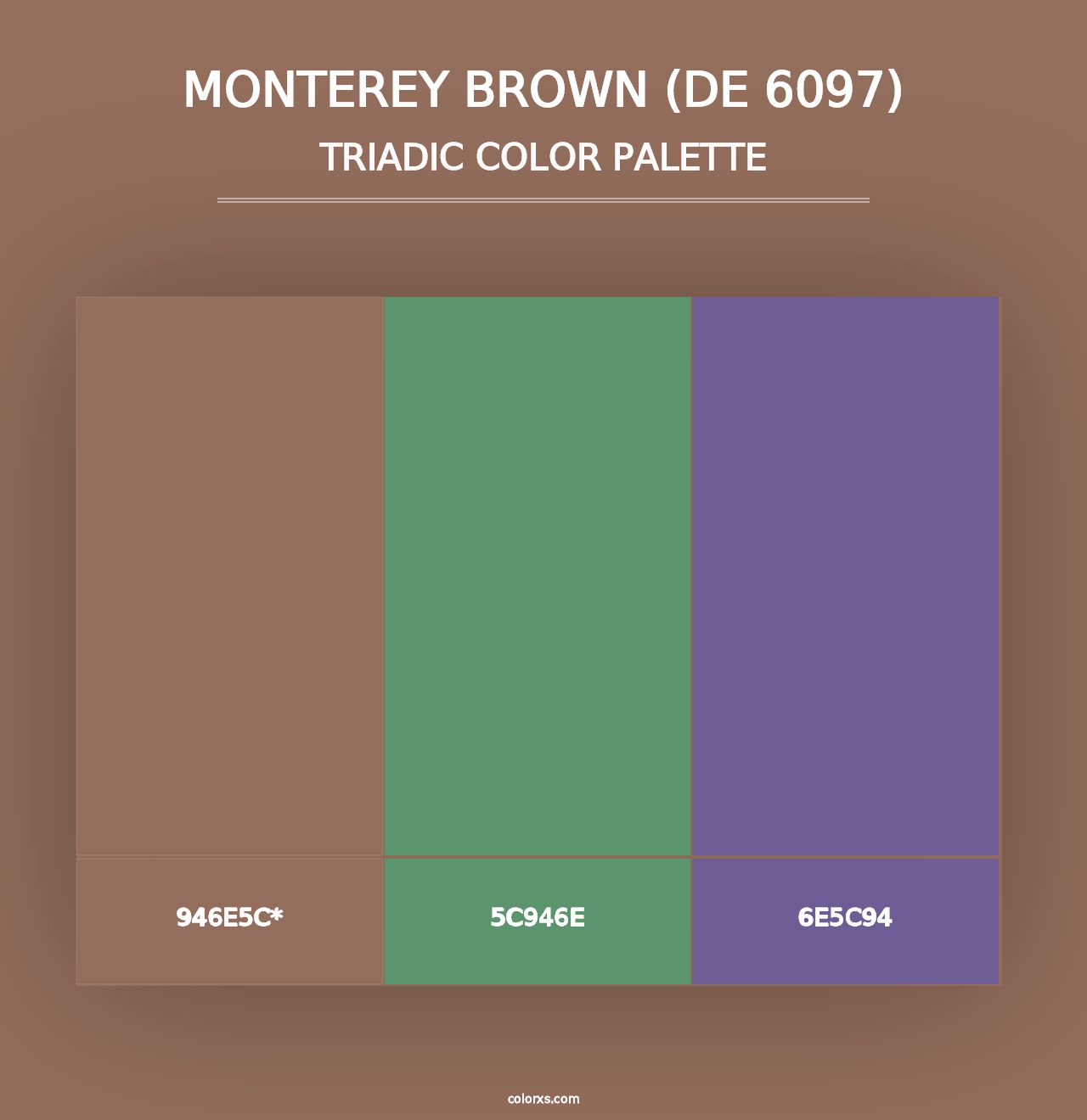 Monterey Brown (DE 6097) - Triadic Color Palette