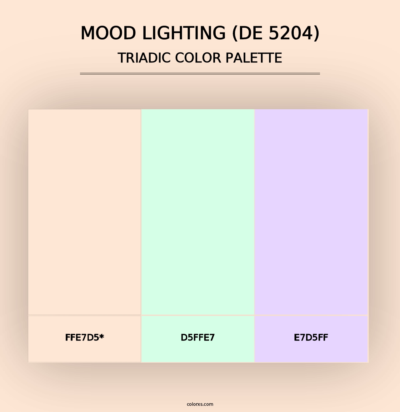 Mood Lighting (DE 5204) - Triadic Color Palette