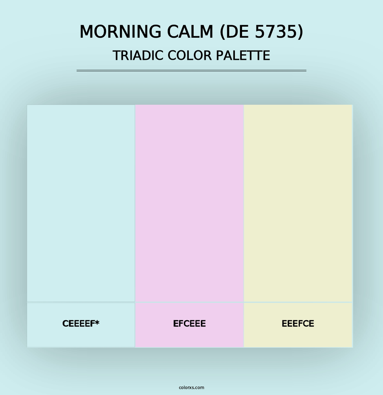 Morning Calm (DE 5735) - Triadic Color Palette