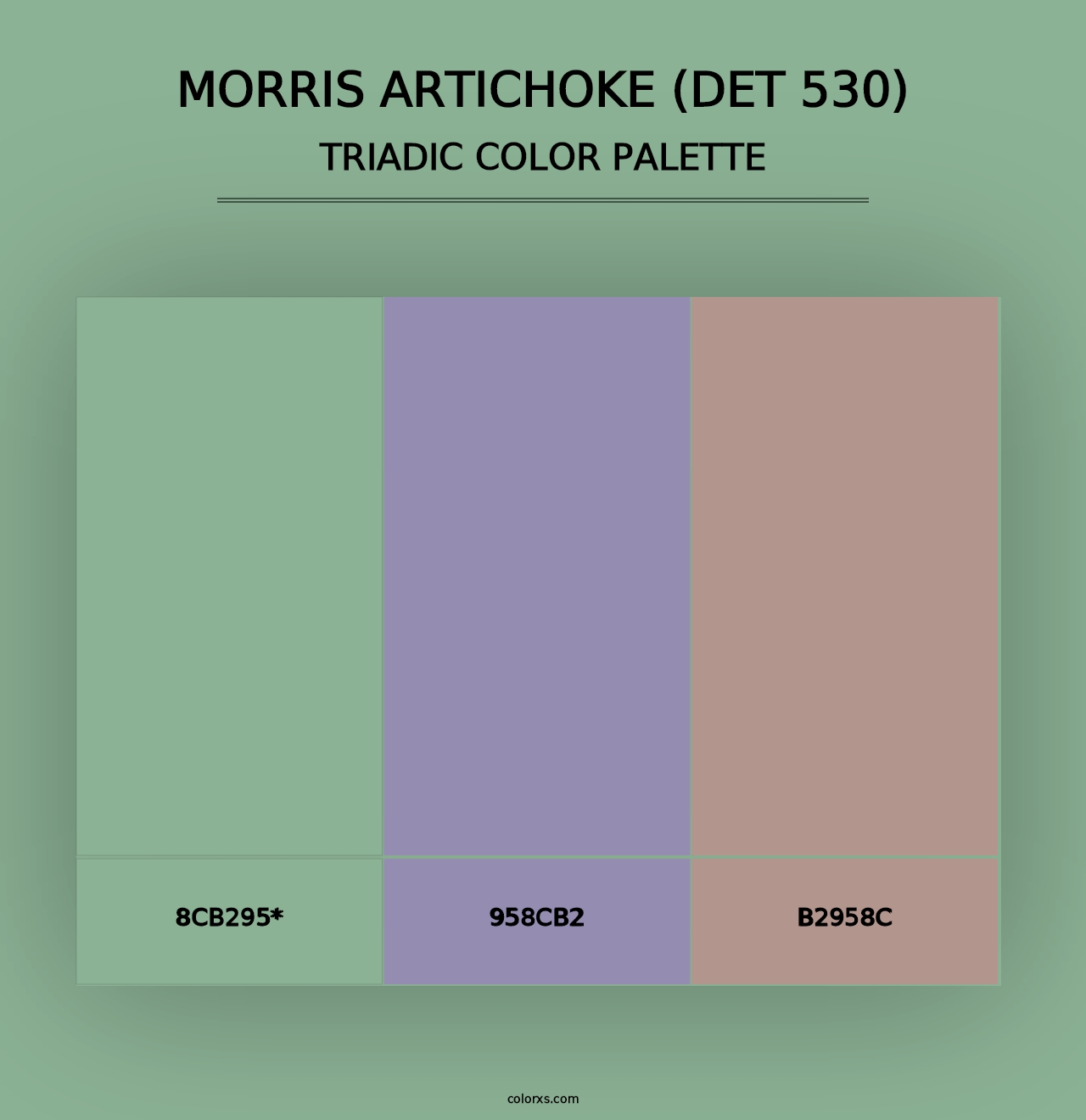 Morris Artichoke (DET 530) - Triadic Color Palette