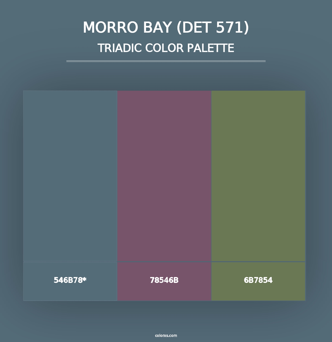 Morro Bay (DET 571) - Triadic Color Palette