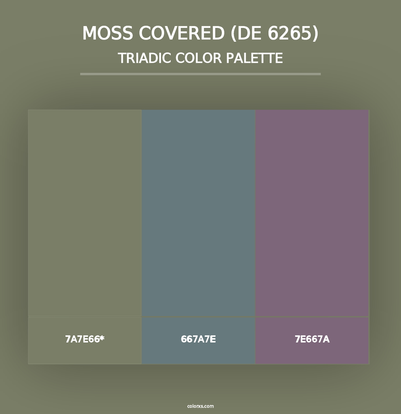 Moss Covered (DE 6265) - Triadic Color Palette