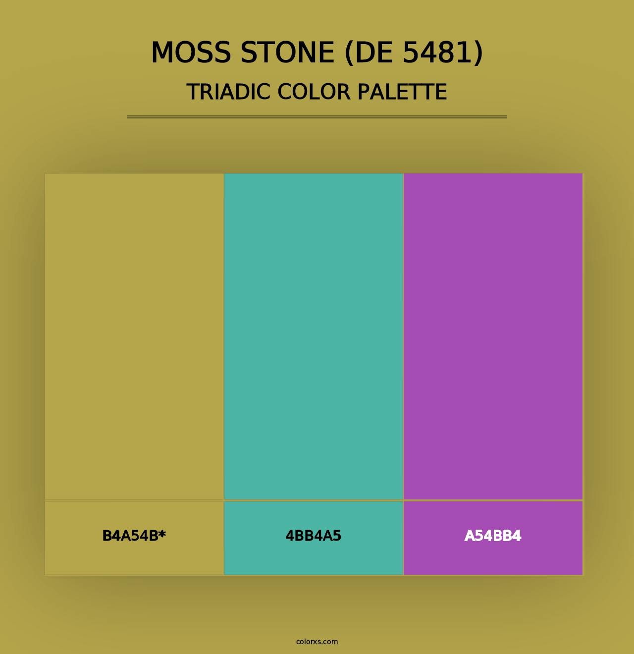 Moss Stone (DE 5481) - Triadic Color Palette