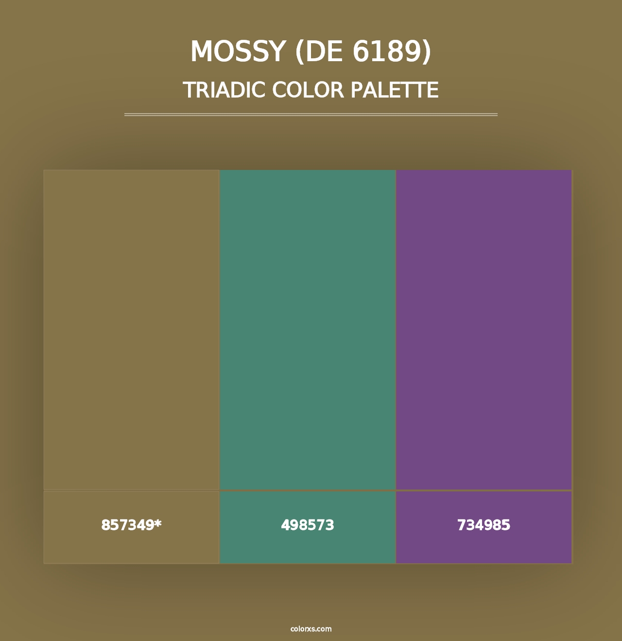 Mossy (DE 6189) - Triadic Color Palette