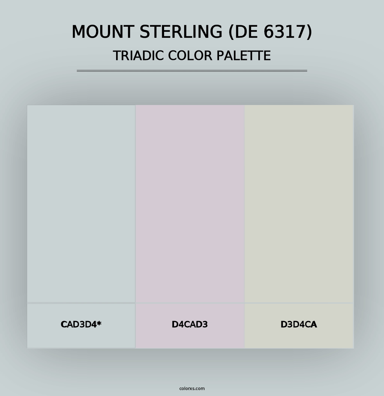 Mount Sterling (DE 6317) - Triadic Color Palette