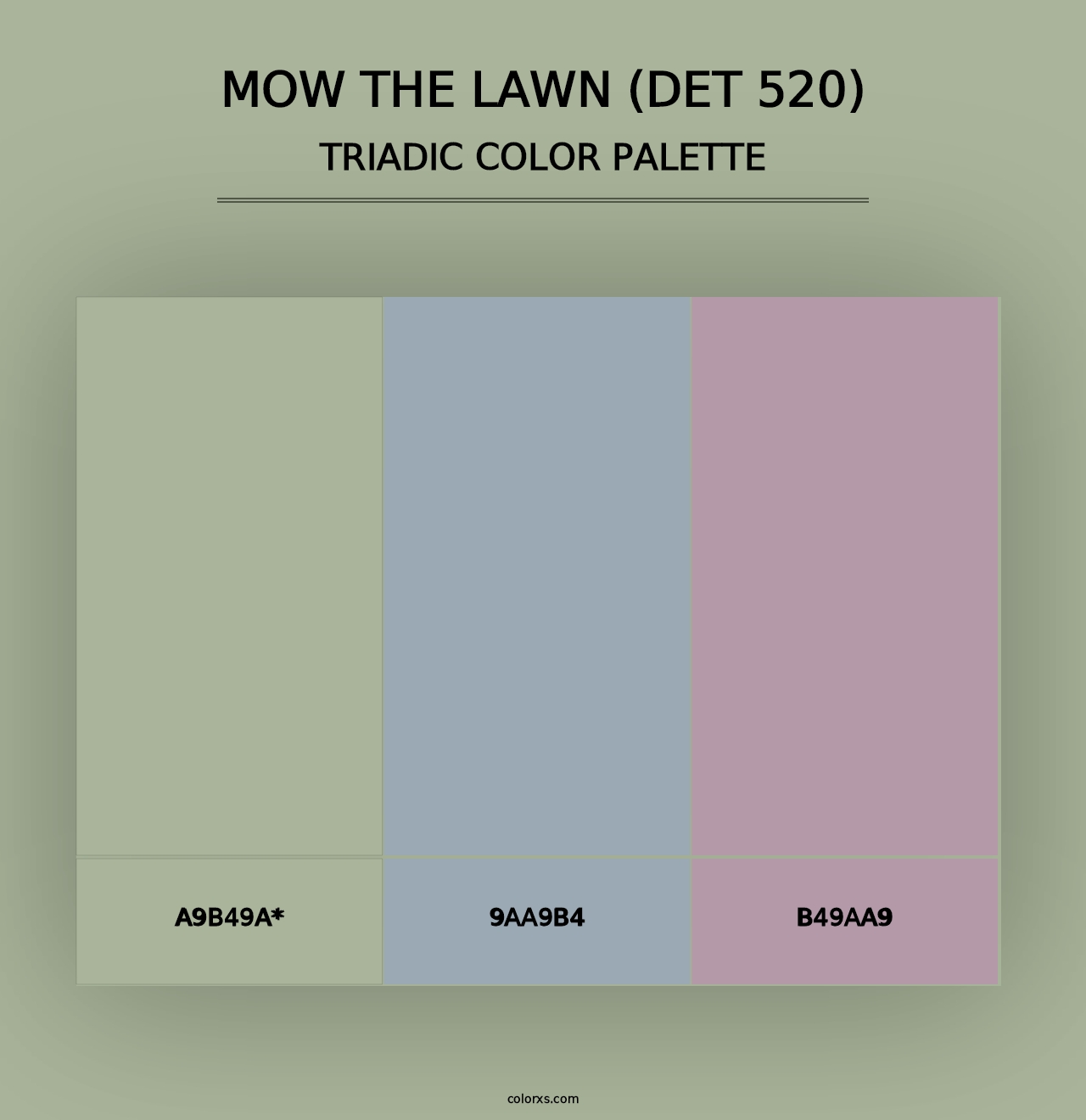 Mow the Lawn (DET 520) - Triadic Color Palette