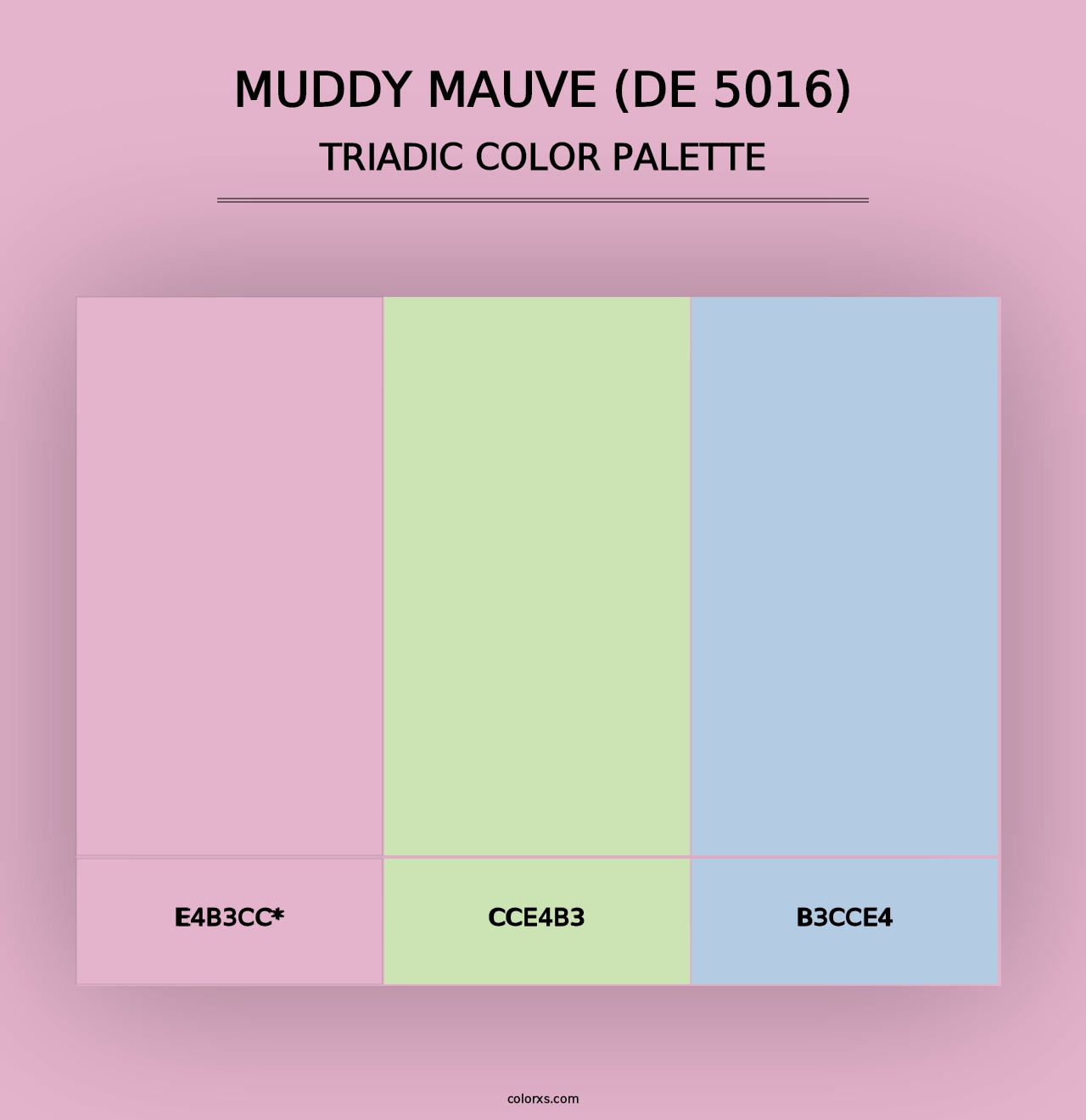 Muddy Mauve (DE 5016) - Triadic Color Palette