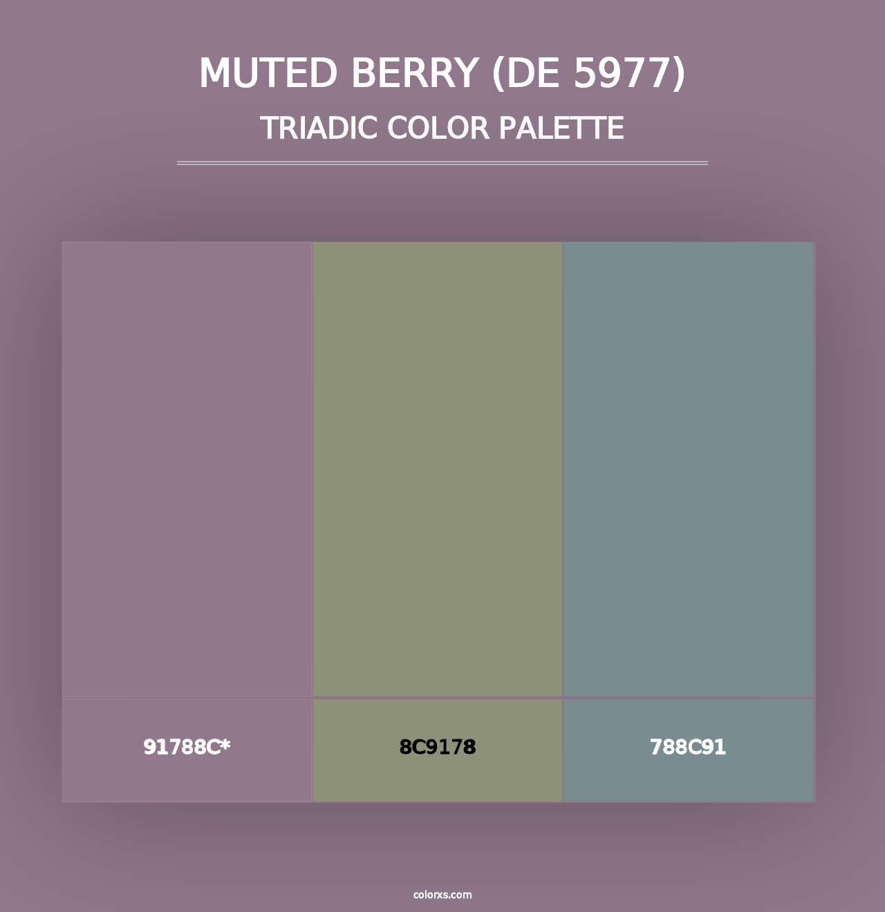 Muted Berry (DE 5977) - Triadic Color Palette