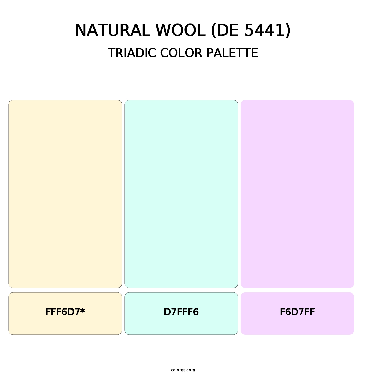 Natural Wool (DE 5441) - Triadic Color Palette