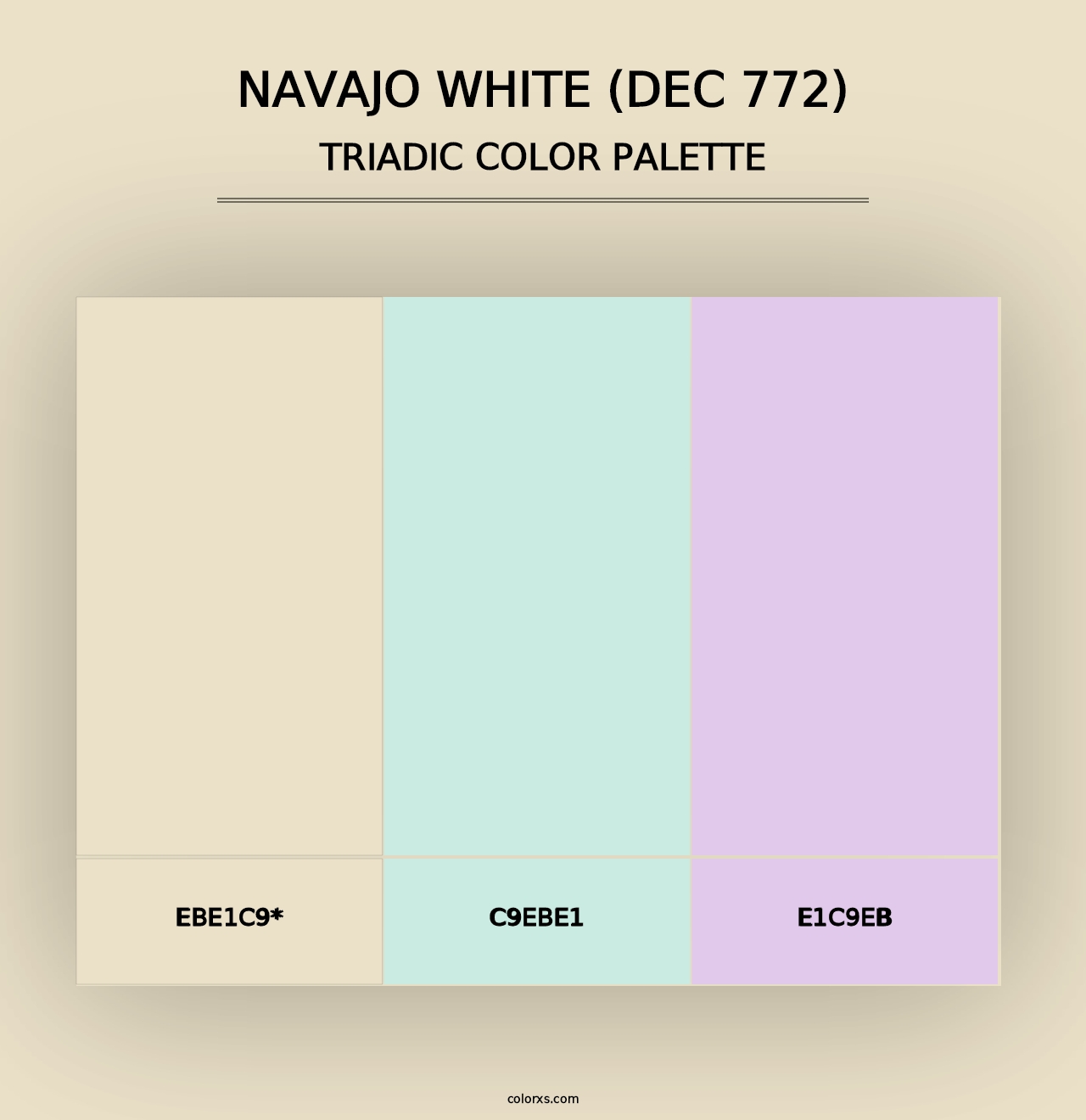 Navajo White (DEC 772) - Triadic Color Palette