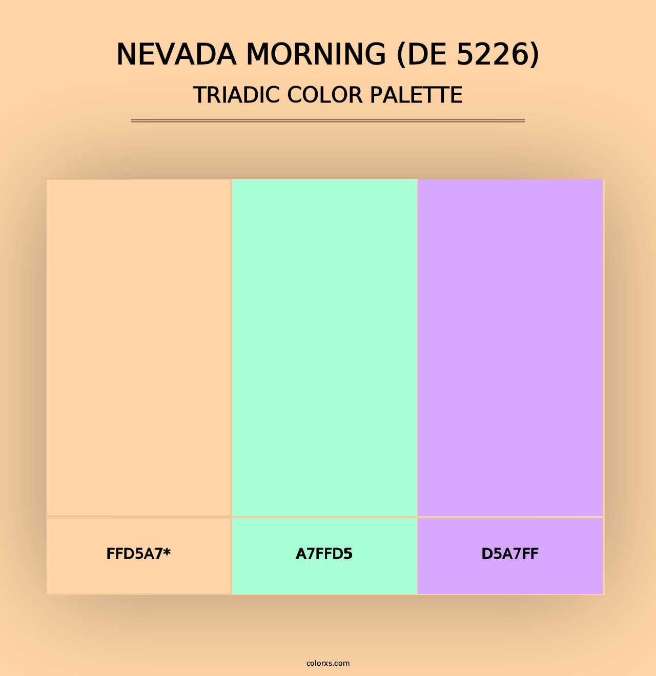 Nevada Morning (DE 5226) - Triadic Color Palette