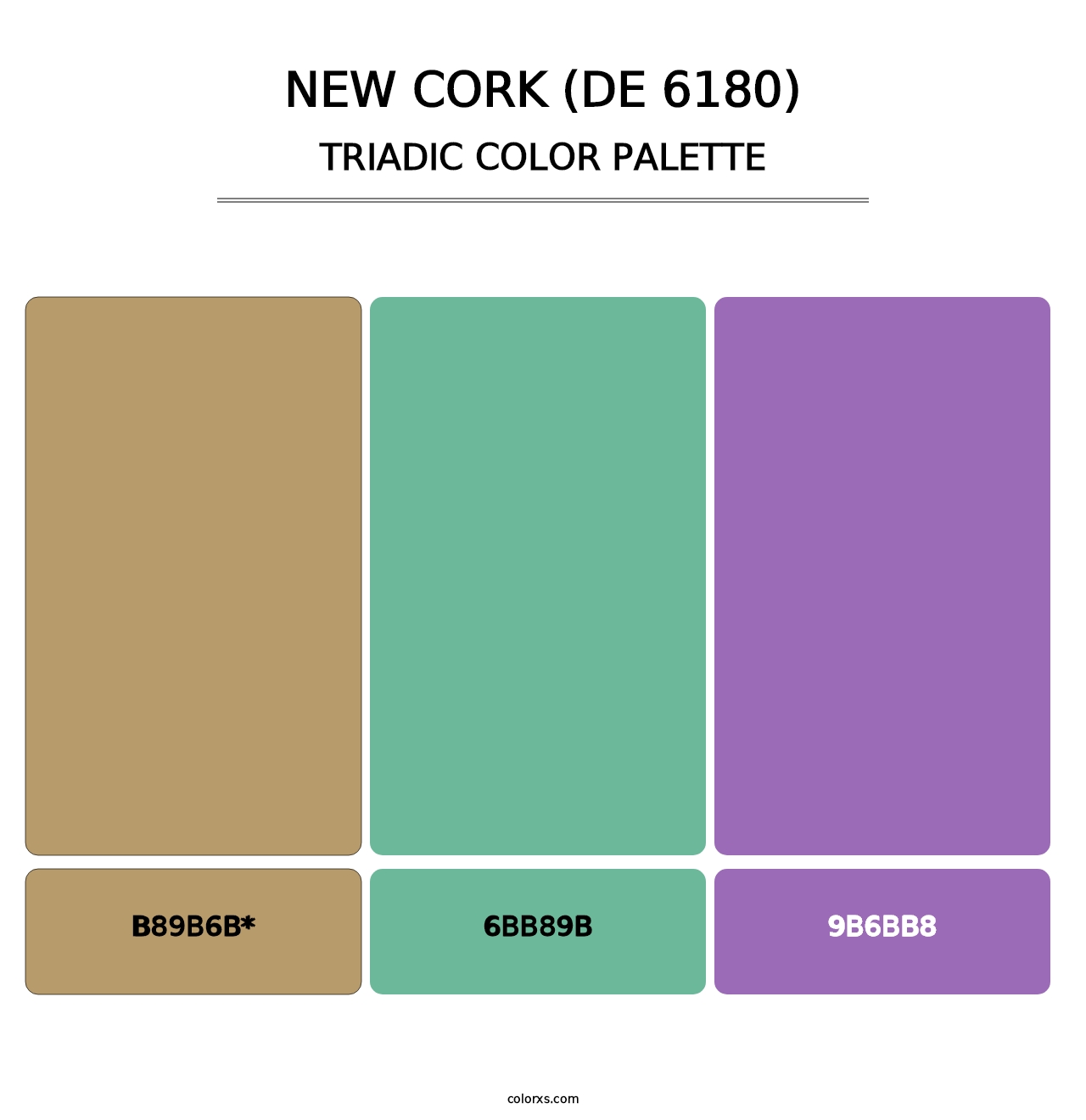 New Cork (DE 6180) - Triadic Color Palette