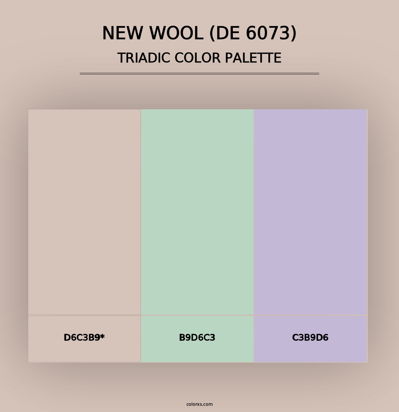 New Wool (DE 6073) - Triadic Color Palette