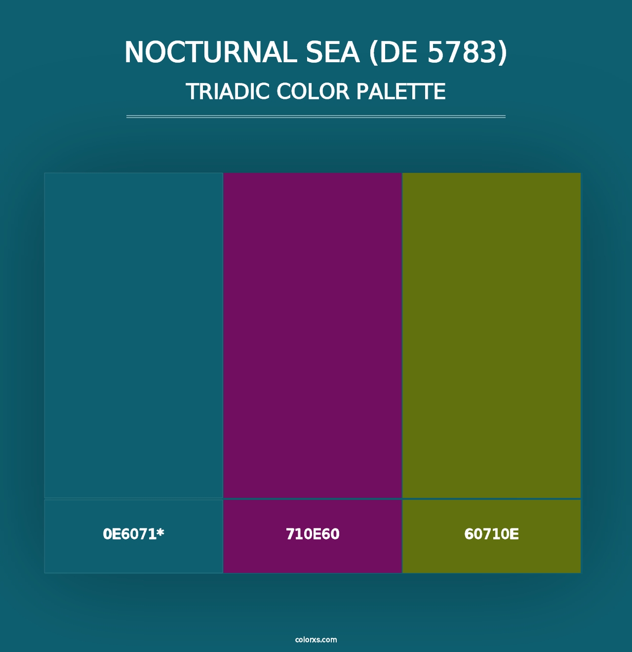 Nocturnal Sea (DE 5783) - Triadic Color Palette