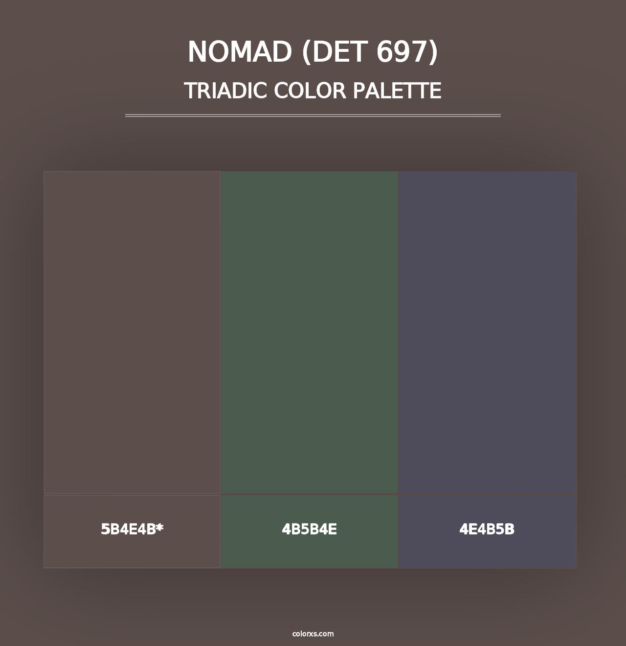 Nomad (DET 697) - Triadic Color Palette