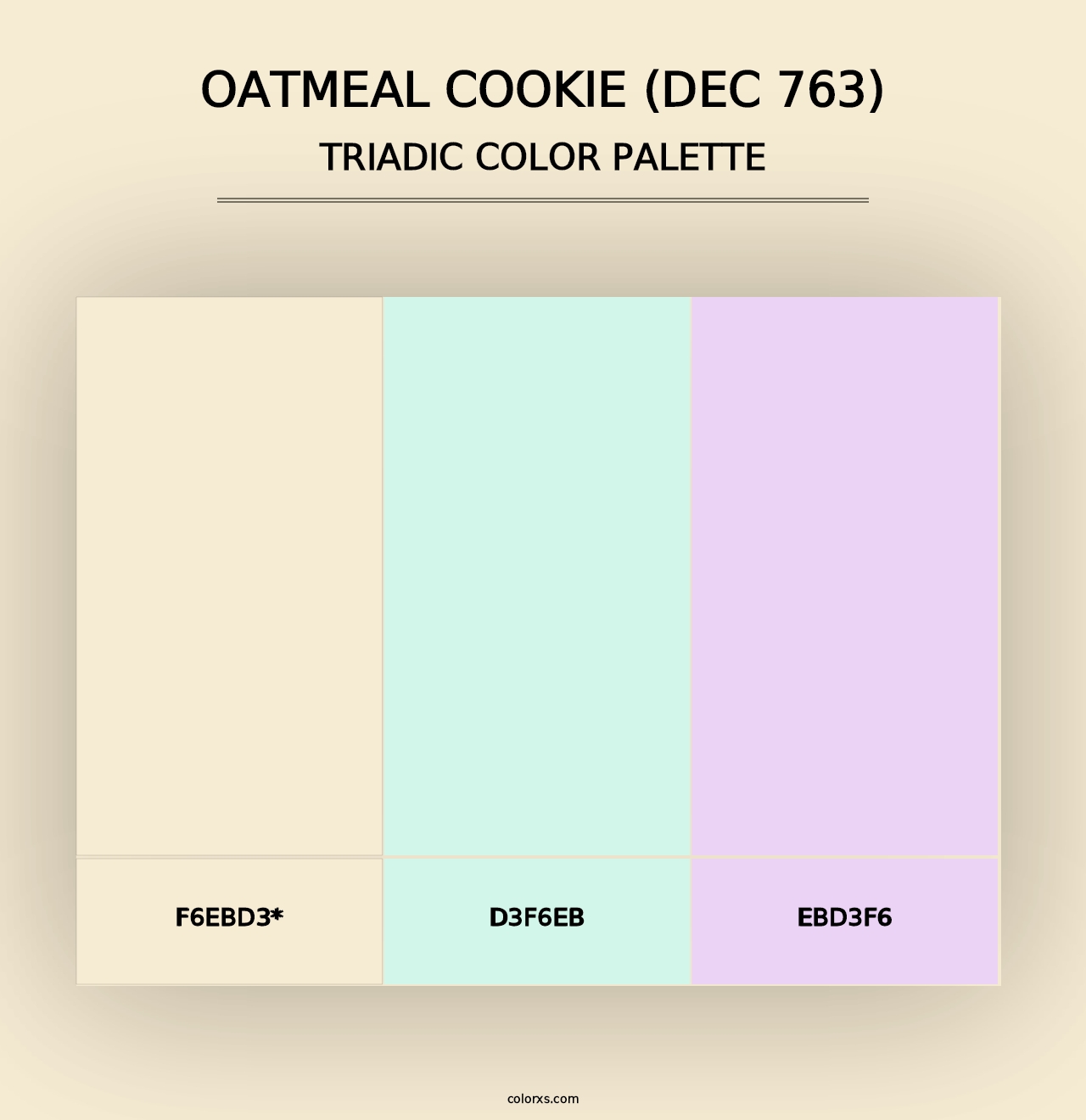 Oatmeal Cookie (DEC 763) - Triadic Color Palette