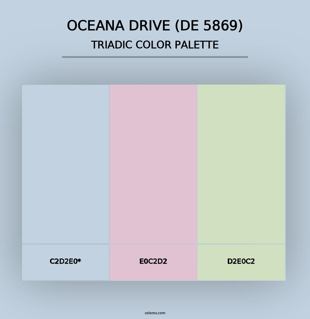 Oceana Drive (DE 5869) - Triadic Color Palette