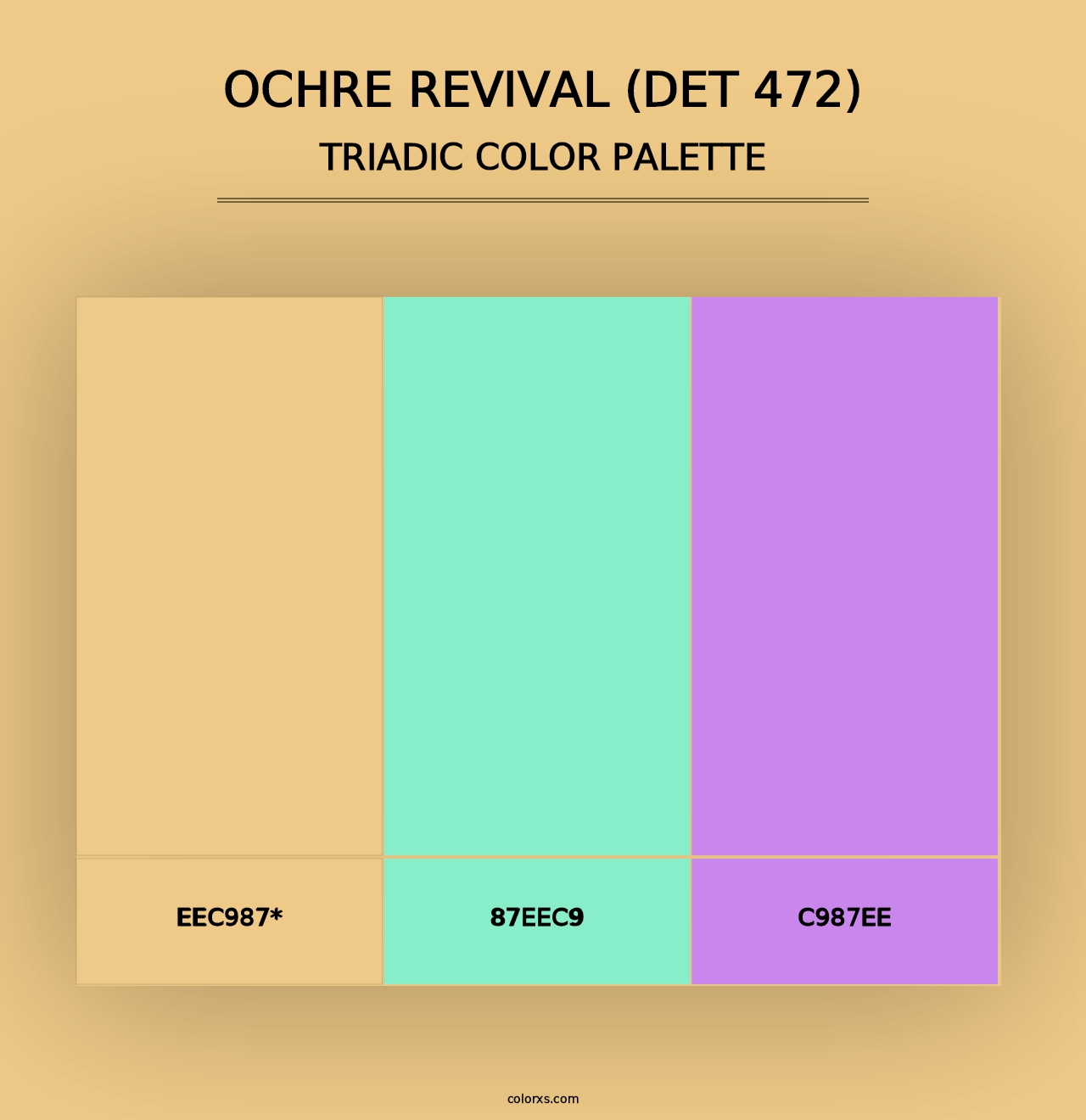 Ochre Revival (DET 472) - Triadic Color Palette