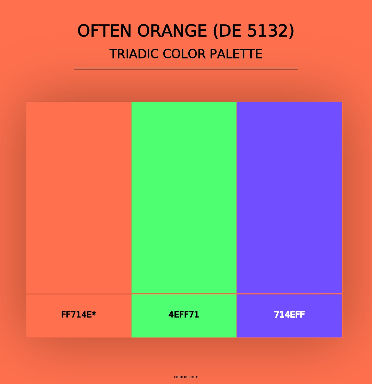 Often Orange (DE 5132) - Triadic Color Palette