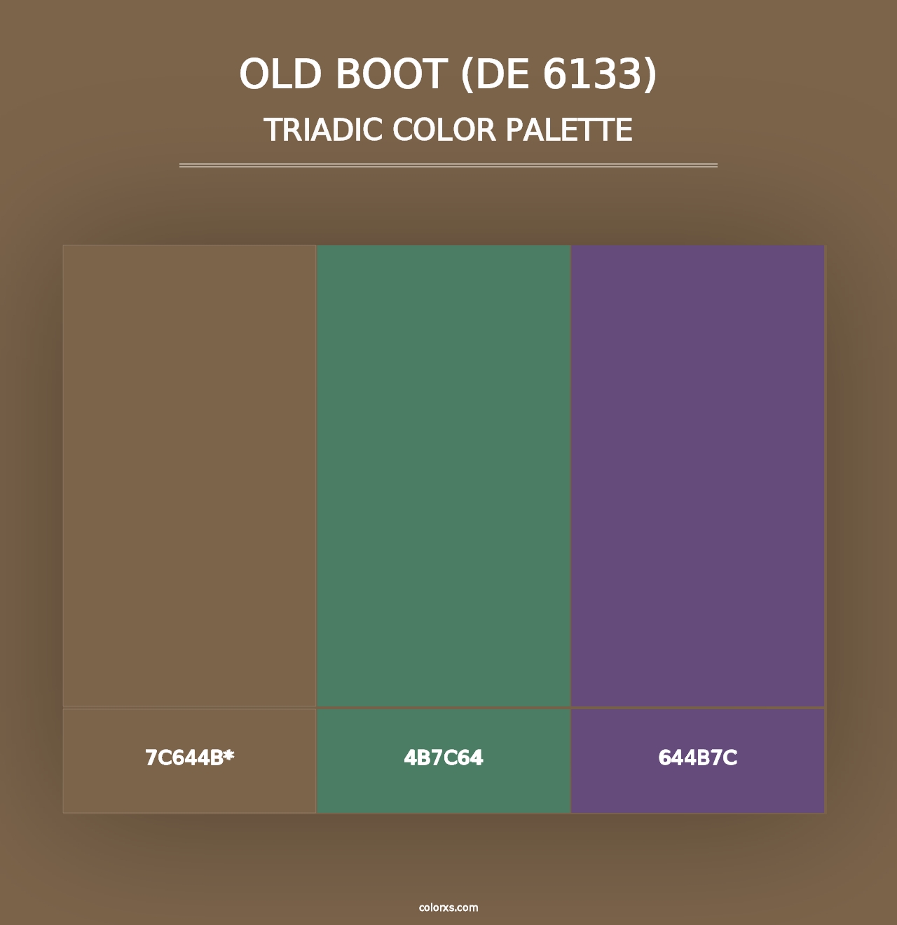 Old Boot (DE 6133) - Triadic Color Palette