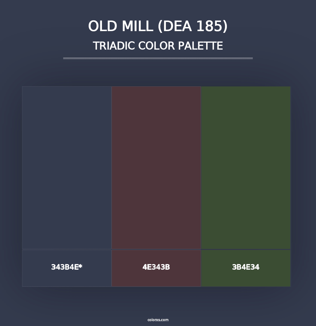 Old Mill (DEA 185) - Triadic Color Palette