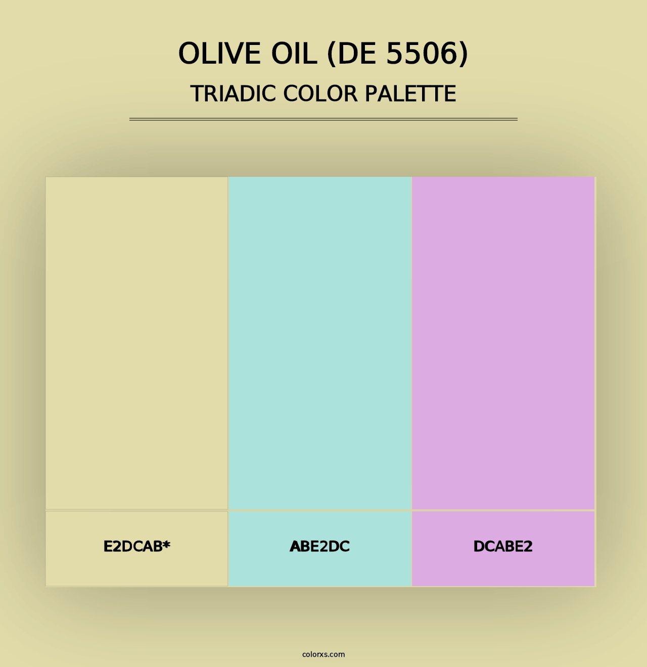 Olive Oil (DE 5506) - Triadic Color Palette