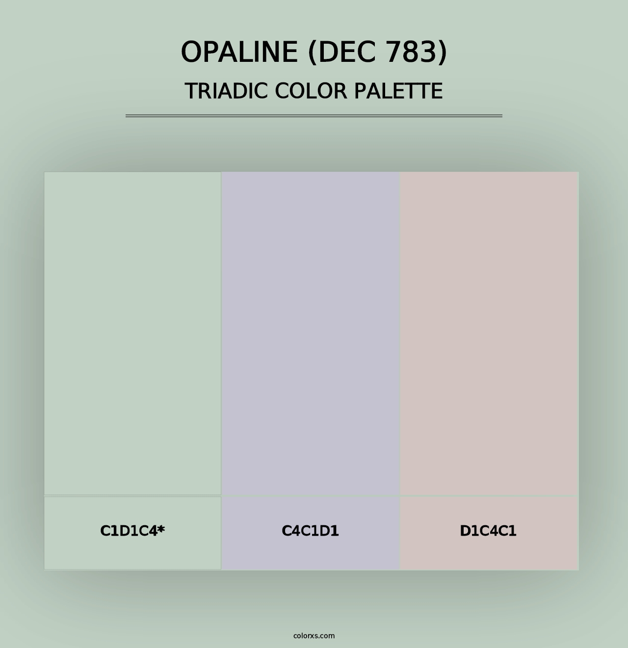 Opaline (DEC 783) - Triadic Color Palette